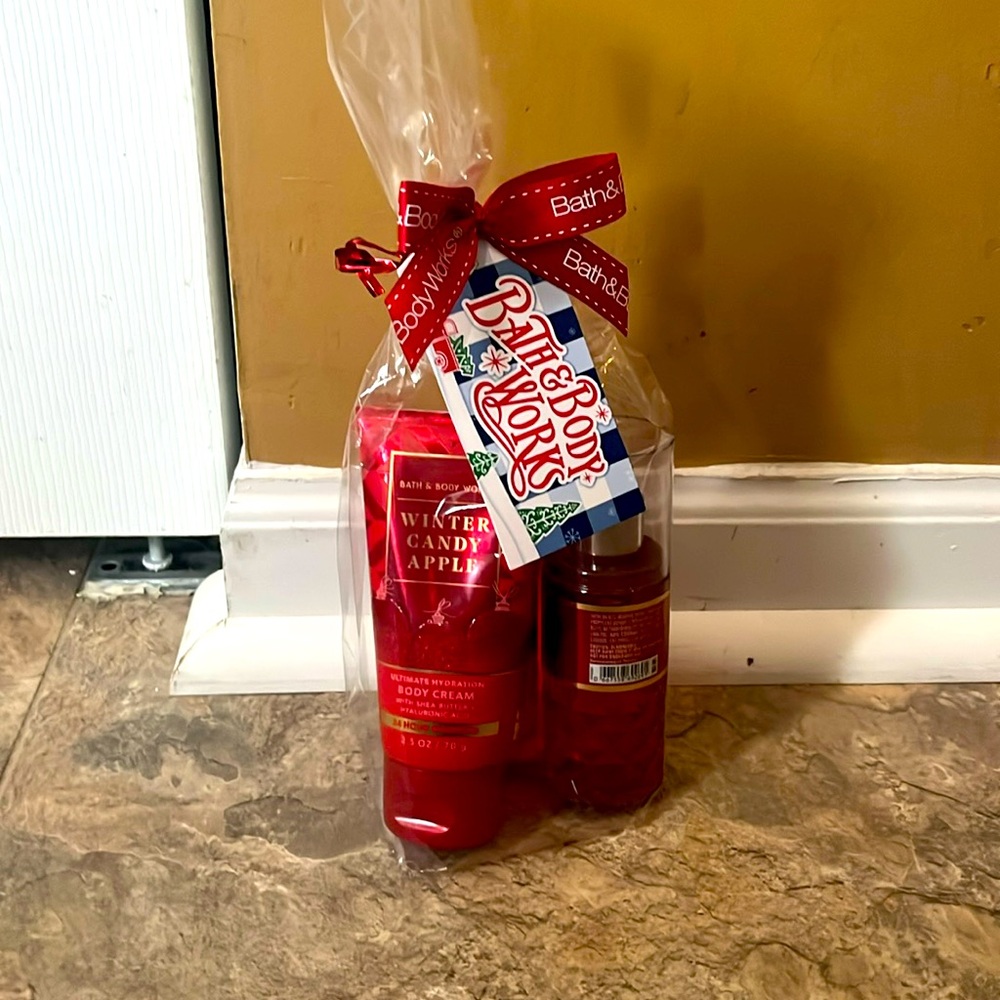 Winter candy apple gift bag